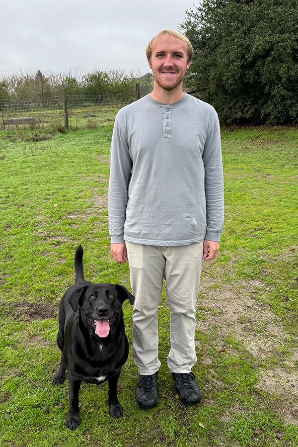 Adam with dog